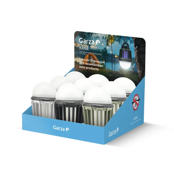Lámpara antiinsectos 2en1 Xana para camping, con luz ultravioleta + luz LED regulable - Ideas de Regalos Sostenibles: Juguetes de Madera y Bazar Ecológico