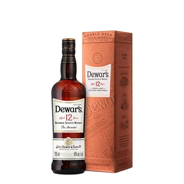 Dewar&rsquo;s 12 ans – Scotch Whisky double maturation – 40% vol. 70cl - Vins sélectionnés – Goût et élégance | Livraison gratuite dès 50€