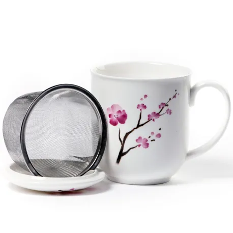 Taza cherry blossom, porcelana 0,38 l. filtro tapa - Productos Alimentarios Cuidadosamente Elegidos – Envío Gratuito 35€+