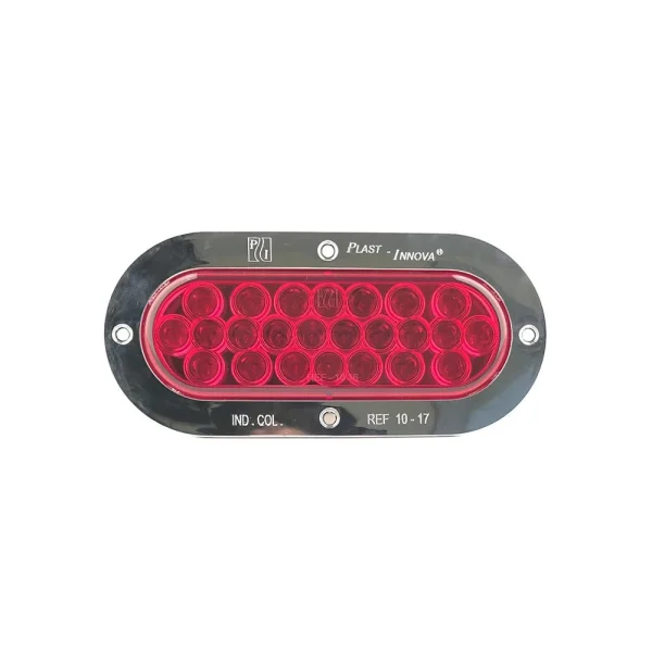 Faro Lateral Destellante Ovalado 24 Led Aro Plastico Cromado 12V 24V Rojo 1017Api - Equipa Tu Caja de Herramientas – Rebajas en Manuales y Eléctricas