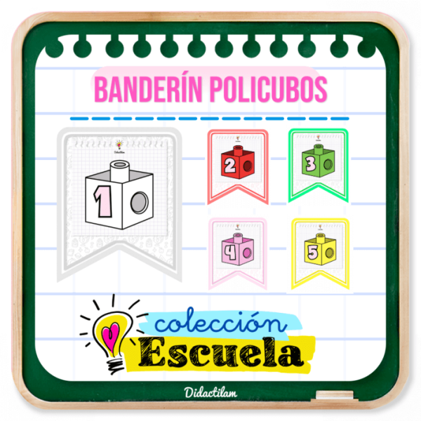 Banderines Policubos Colección Escuela 2024/2025 - Juegos y Juguetes para Despertar la Imaginación de los Pequeños