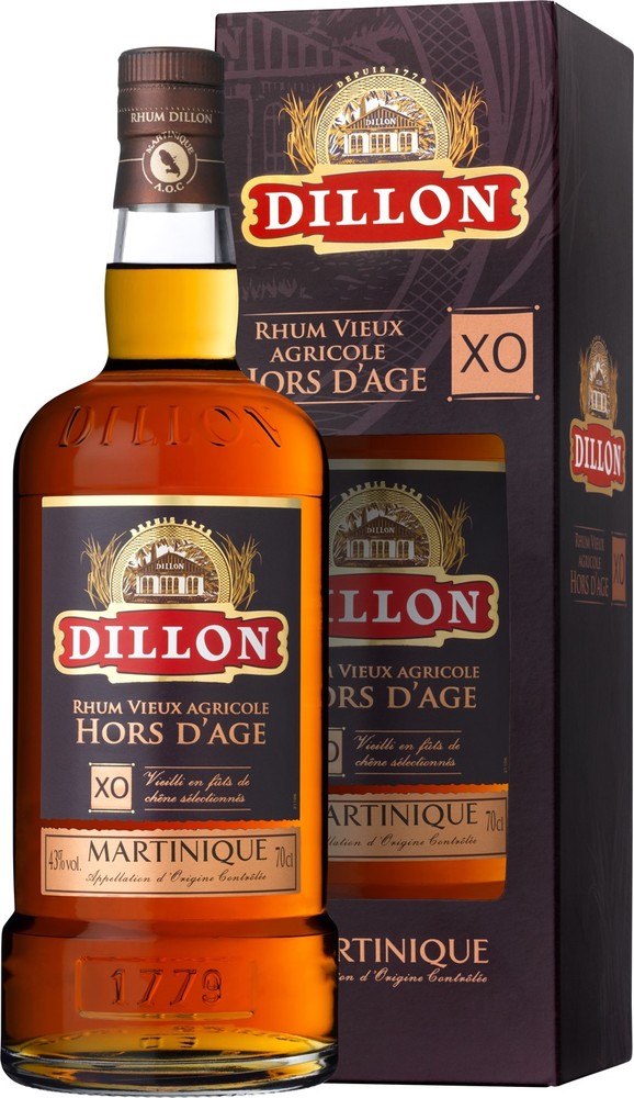 DILLON – RHUM HORS D’ÂGE – XO – COFFRET CARTON – 70CL – 43° - Vins sélectionnés – Goût et élégance | Livraison gratuite dès 50€