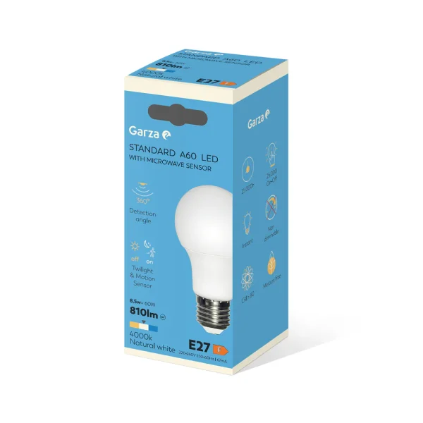 Bombilla estandar A60 con sensor crepuscular y de movimiento - Ideas de Regalos Sostenibles: Juguetes de Madera y Bazar Ecológico
