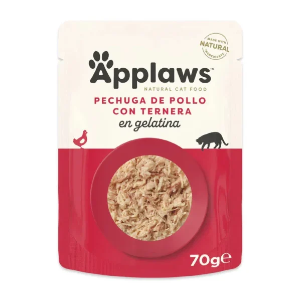 Applaws - Sobres Pollo Y Ternera En Gelatina Para Gatos - Amigos Animal – Creando la mejor vida para tu mascota