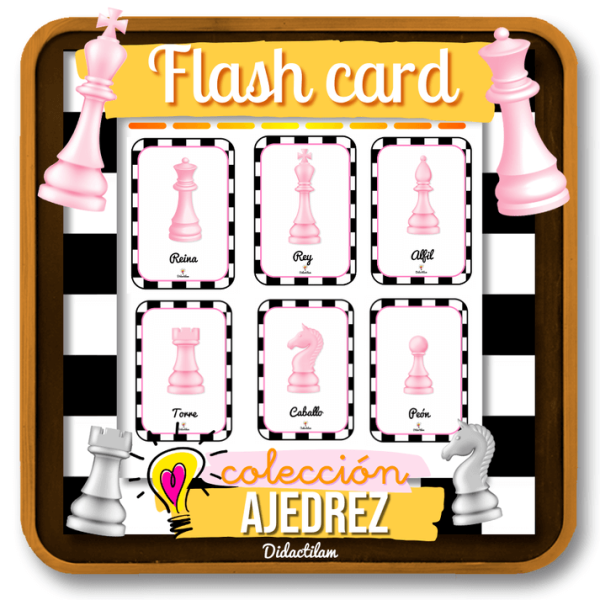 Ajedrez Infantil | Flash Cards de Piezas para Aprender Jugando - Juegos y Juguetes para Despertar la Imaginación de los Pequeños
