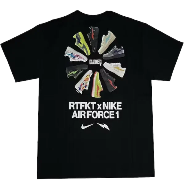 Nike x RTFKT Air Force 1 T-shirt Black - Complementa tu estilo – Ofertas por tiempo limitado