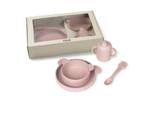 Vajilla de 4 piezas de silicona Zoe. Tous - Tu tienda especializada en bebés y maternidad online