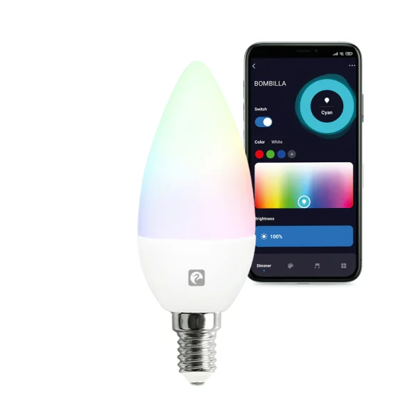 Bombilla Wifi Vela E14 Rgb+Cct - Ideas de Regalos Sostenibles: Juguetes de Madera y Bazar Ecológico