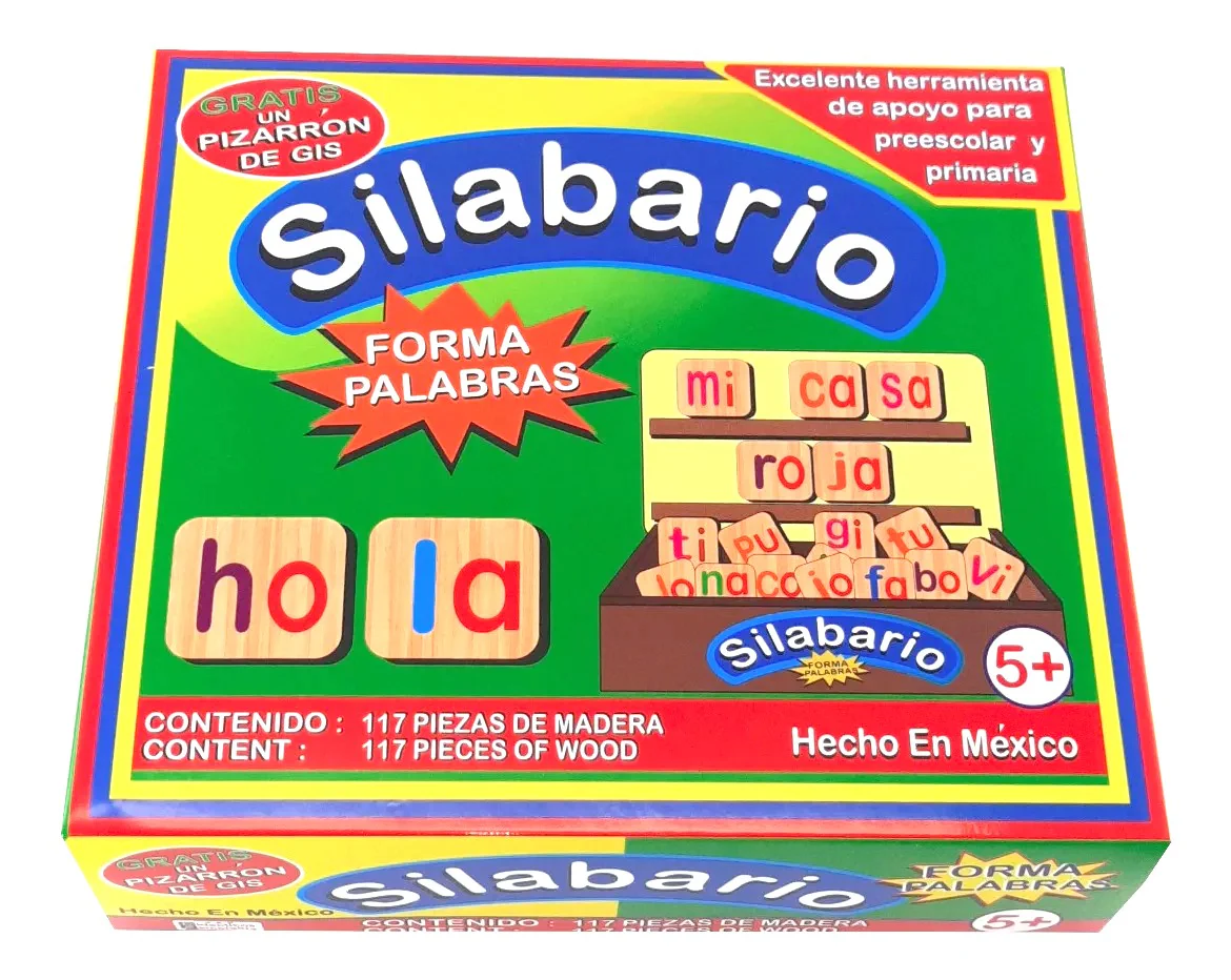 Silabario de madera MDF 117 pz. - Juegos y Juguetes para Despertar la Imaginación de los Pequeños Silabario de madera MDF 117 pz. - Juegos y Juguetes para Despertar la Imaginación de los Pequeños