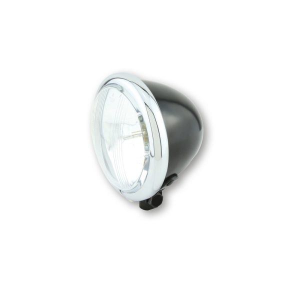 Faro delantero para montaje inferior de 11,5 cm 4 (1/2″) negro aro cromo - Equipa Tu Caja de Herramientas – Rebajas en Manuales y Eléctricas