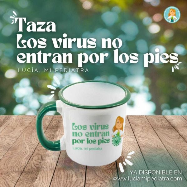 Taza “LOS VIRUS NO ENTRAN POR LOS PIES” - Productos Alimentarios Cuidadosamente Elegidos – Envío Gratuito 35€+