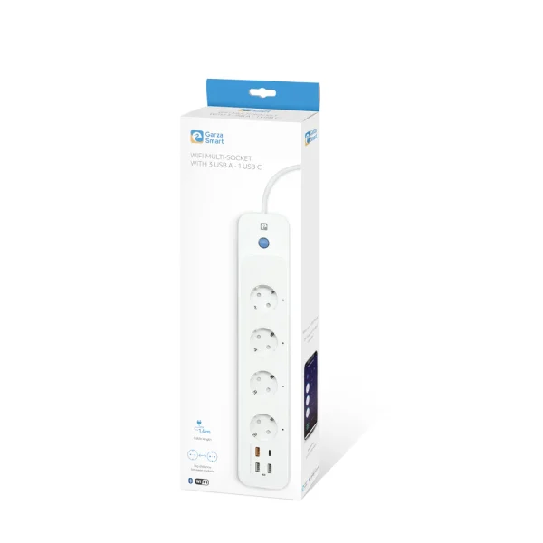 Regleta Wifi Con Interruptor, 4 Tomas + 2 Usb A, Usb C Y Usb 3.0 Carga Rápida - Ideas de Regalos Sostenibles: Juguetes de Madera y Bazar Ecológico