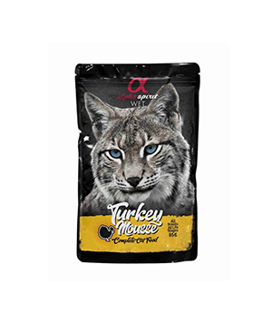 Alpha Spirit Wet Cat Pouch Mousse de Pavo 85 gr - Animalia-Pro | Cuidado profesional para tu mascota – Envío gratis desde 40€