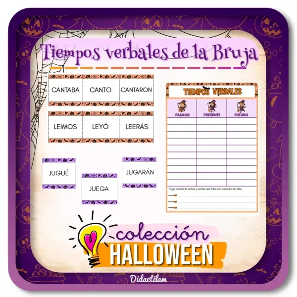 Los tiempos verbales de la Bruja: Un hechizo gramatical - Juegos y Juguetes para Despertar la Imaginación de los Pequeños