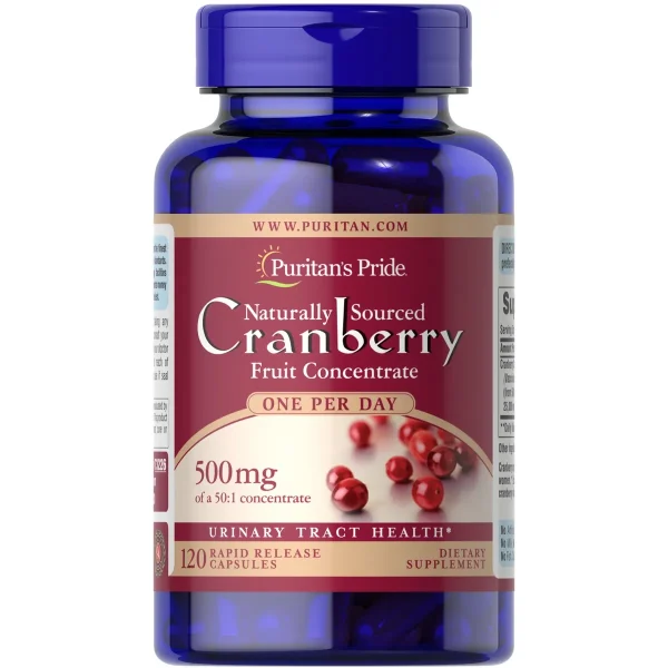 Arandanos Rojos, 500 mg de concentrado 50:1, equivalene a 25.000 mg, 120 capsulas, Concentrado de Cranberry, una al dia, Puritans Pride - Top Alimentos en Oferta – Envío Gratis por Tiempo Reducido