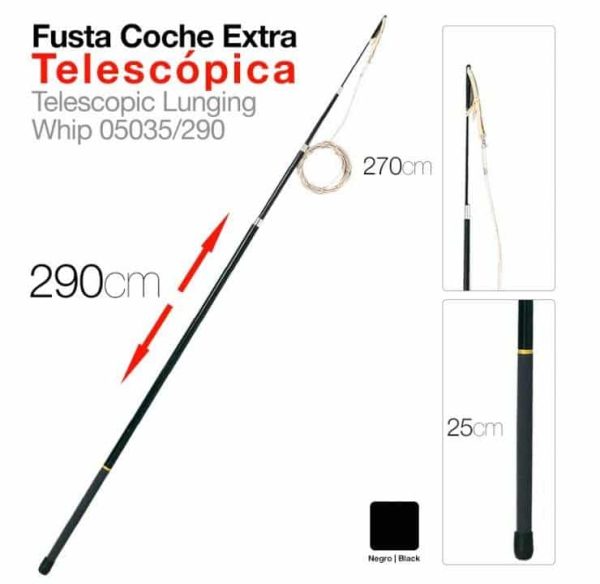 FUSTA COCHE TELESCÓPICA EXTRA 05035 290cm - Deporte y Outdoor al Mejor Precio del Mercado