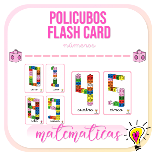 Policubos Flash Card Números - Juegos y Juguetes para Despertar la Imaginación de los Pequeños