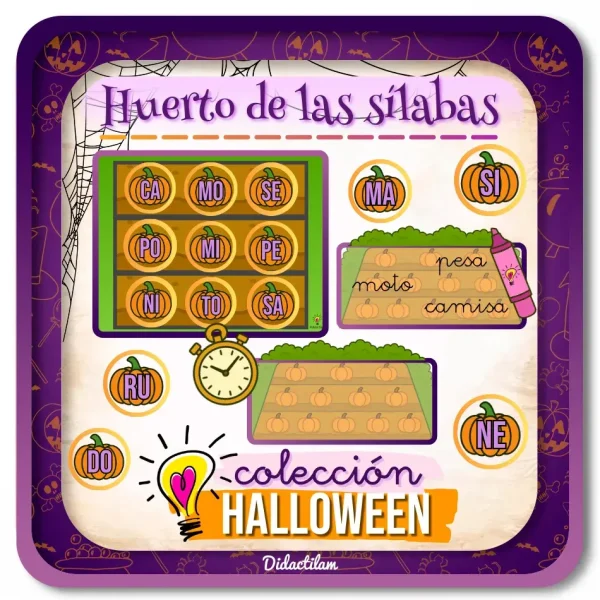 Huerto de Sílabas para Aprender a Leer | Recursos Halloween - Juegos y Juguetes para Despertar la Imaginación de los Pequeños