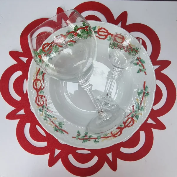 Gran vajilla y cristalería navideña para 18 - Todo en Uno: Accesorios, Electrónica y Belleza