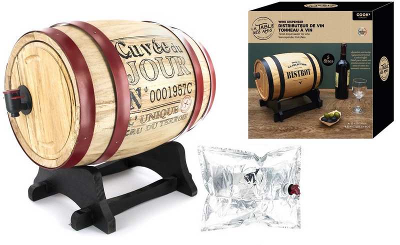DISTRIBUTEUR A VIN TONNELET EN BOIS 5 L - Vins sélectionnés – Goût et élégance | Livraison gratuite dès 50€ DISTRIBUTEUR A VIN TONNELET EN BOIS 5 L - Vins sélectionnés – Goût et élégance | Livraison gratuite dès 50€