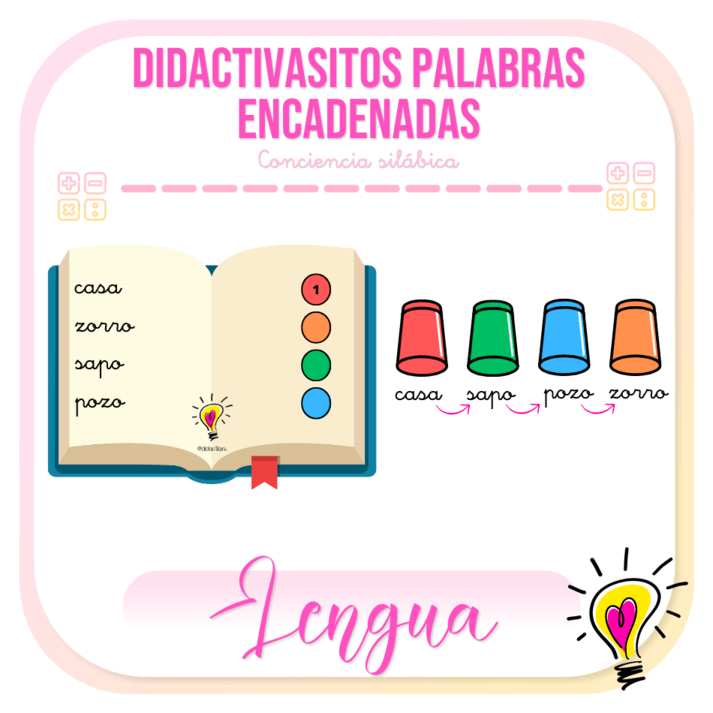 Didactivasitos Palabras Encadenadas - Juegos y Juguetes para Despertar la Imaginación de los Pequeños Didactivasitos Palabras Encadenadas - Juegos y Juguetes para Despertar la Imaginación de los Pequeños