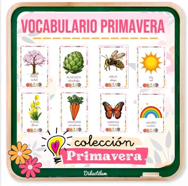 Flash Card Vocabulario Colección Primavera - Juegos y Juguetes para Despertar la Imaginación de los Pequeños