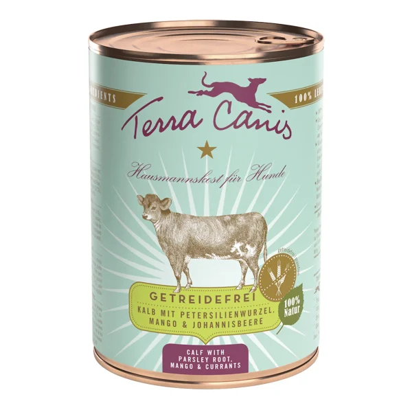 TERRA CANIS GRAIN FREE - Ternera con perijil, mango y grosella negra - Amigos Animal – Creando la mejor vida para tu mascota