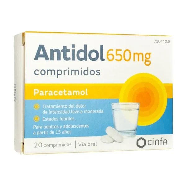 Antidol 650 mg, 20 Comprimidos - Top Alimentos en Oferta – Envío Gratis por Tiempo Reducido