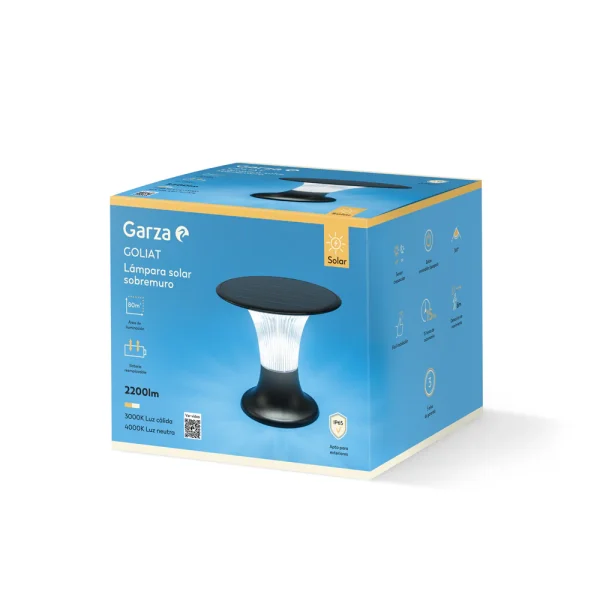 Lámpara solar de Sobre muro Goliat con iluminación exterior 360º de alta calidad - Ideas de Regalos Sostenibles: Juguetes de Madera y Bazar Ecológico