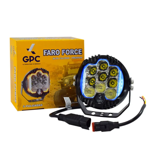 Faro Pirata Force 5" 12/24v 50w 5500lm Ip67 Blanco - Equipa Tu Caja de Herramientas – Rebajas en Manuales y Eléctricas