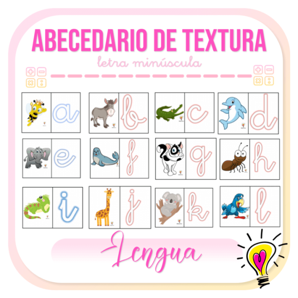 Abecedario de Textura Minúscula - Juegos y Juguetes para Despertar la Imaginación de los Pequeños