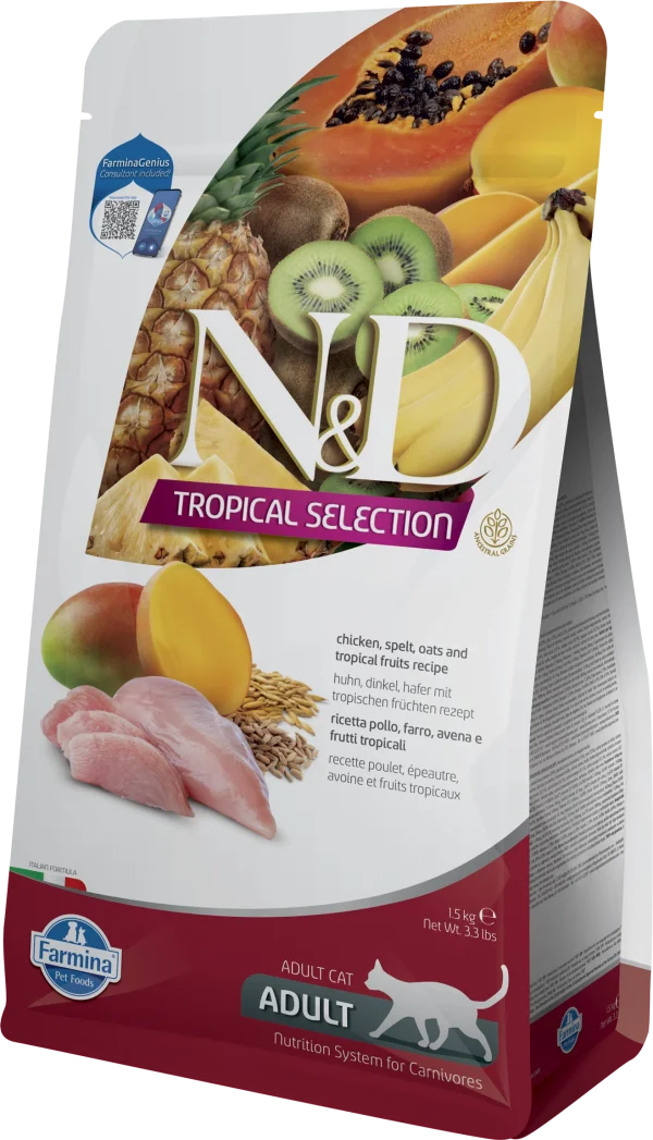 FARMINA ND CAT TROPICAL SELECTION POLLO - Amigos Animal – Creando la mejor vida para tu mascota