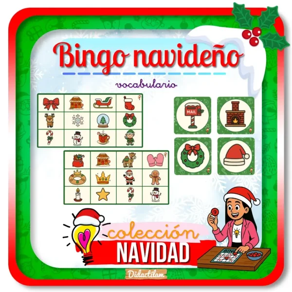 Bingo Navideño | Vocabulario, Atención y Conciencia Fonológica - Juegos y Juguetes para Despertar la Imaginación de los Pequeños