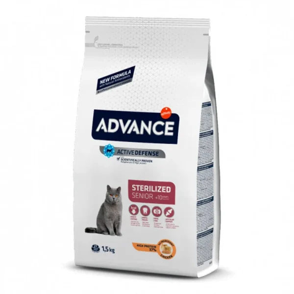 Advance Sterilized +10 pollo y cebada pienso para gatos - Amigos Animal – Creando la mejor vida para tu mascota