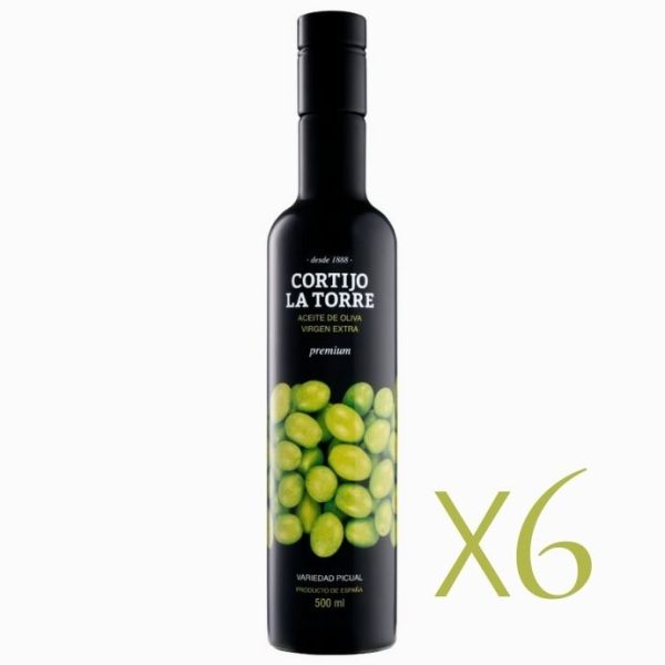 AOVE Cortijo la Torre Premium 500ml – Caja de 6 uds. - Top Alimentos en Oferta – Envío Gratis por Tiempo Reducido