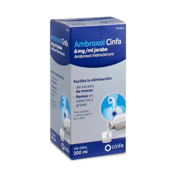 AMBROXOL CINFA 6 MG/ML JARABE 1 FRASCO 200 ML - Animalia-Pro | Cuidado profesional para tu mascota – Envío gratis desde 40€
