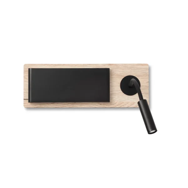 MOOD APLIQUE ROBLE/NEGRO LED 2x3W LECTOR 2W 3000K FARO - Ideas de Regalos Sostenibles: Juguetes de Madera y Bazar Ecológico
