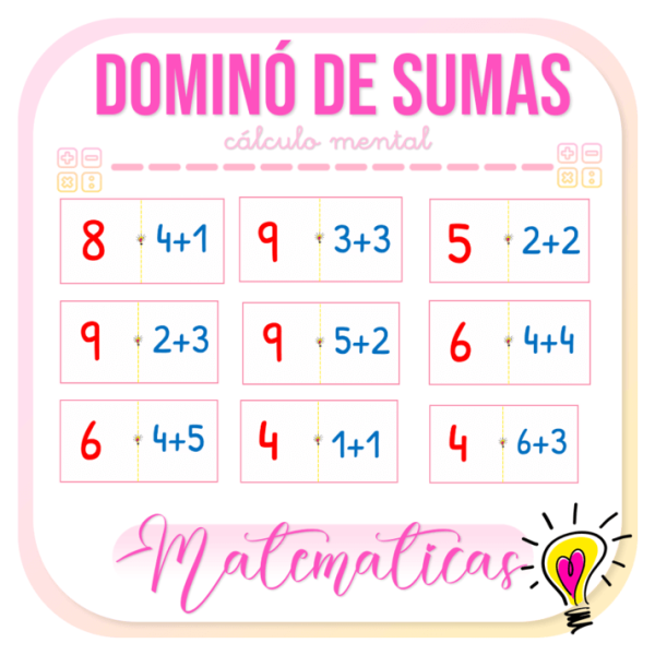 Dominó de Sumas - Juegos y Juguetes para Despertar la Imaginación de los Pequeños