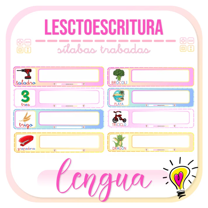 Lectoescritura Sílabas Trabadas - Juegos y Juguetes para Despertar la Imaginación de los Pequeños Lectoescritura Sílabas Trabadas - Juegos y Juguetes para Despertar la Imaginación de los Pequeños