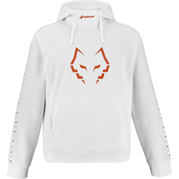 SUDADERA BABOLAT HOOD SWEAT JUAN LEBRON BLANCO / NARANJA - Tu tienda de zapatos, ropa y bolsos con ofertas y envío gratis