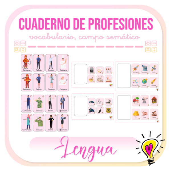 Cuaderno de Profesiones - Juegos y Juguetes para Despertar la Imaginación de los Pequeños