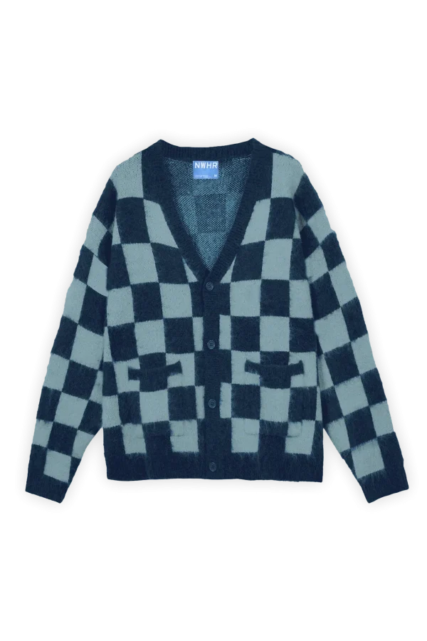 NWHR Checkered Blue Cardigan - Complementa tu estilo – Ofertas por tiempo limitado