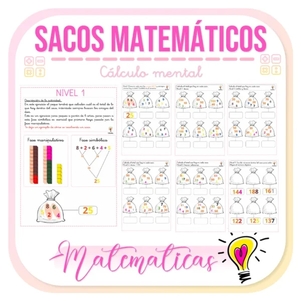Cálculo mental: Sacos Matemáticos - Juegos y Juguetes para Despertar la Imaginación de los Pequeños