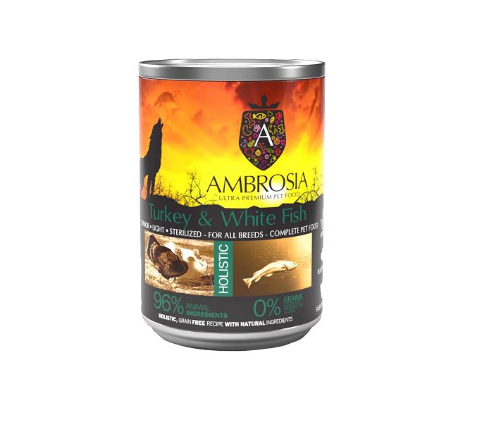 Ambrosia Lata Grain Free Pavo Pescado Blanco para Perros Senior Esterilizados - Animalia-Pro | Cuidado profesional para tu mascota – Envío gratis desde 40€ Ambrosia Lata Grain Free Pavo Pescado Blanco para Perros Senior Esterilizados - Animalia-Pro | Cuidado profesional para tu mascota – Envío gratis desde 40€
