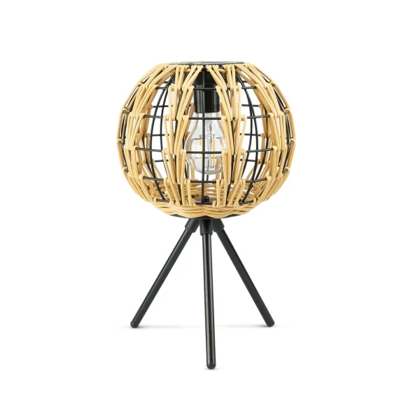 Farolillo solar decorativo Kobe efecto ratán - Ideas de Regalos Sostenibles: Juguetes de Madera y Bazar Ecológico