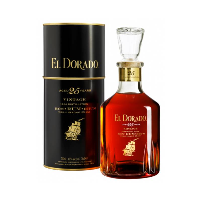 EL DORADO – RHUM HORS D’ÂGE – DEMERARA RUM – CARAFE – 25 ANS – MILLÉSIME 1988 – 75CL – 43° - Vins sélectionnés – Goût et élégance | Livraison gratuite d EL DORADO – RHUM HORS D’ÂGE – DEMERARA RUM – CARAFE – 25 ANS – MILLÉSIME 1988 – 75CL – 43° - Vins sélectionnés – Goût et élégance | Livraison gratuite d