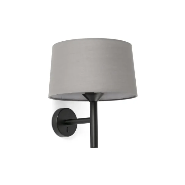 Aplique WINDSOR Faro negro con pantalla gris - Ideas de Regalos Sostenibles: Juguetes de Madera y Bazar Ecológico
