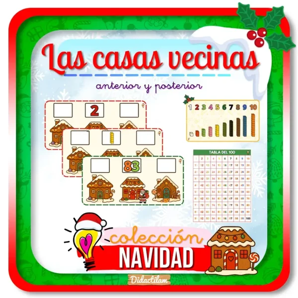 Las casas vecinas | Juego de Número Anterior y Posterior - Juegos y Juguetes para Despertar la Imaginación de los Pequeños