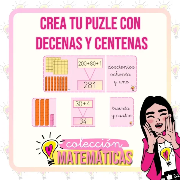 Crea tu puzzle de decenas y centenas | Matemáticas con juegos - Juegos y Juguetes para Despertar la Imaginación de los Pequeños
