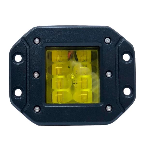 Faro Neblinero Cuadrado Lupa Luz 8 Led (Jr-24b-24w) Mica Amarilla - Equipa Tu Caja de Herramientas – Rebajas en Manuales y Eléctricas